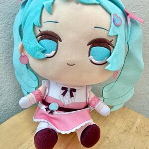 Hatsune Miku Kyurumaru 100% Polyester Pink Macaroon Plush Toy 10" Inches